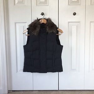 The Limited denim vest with faux fur size XS